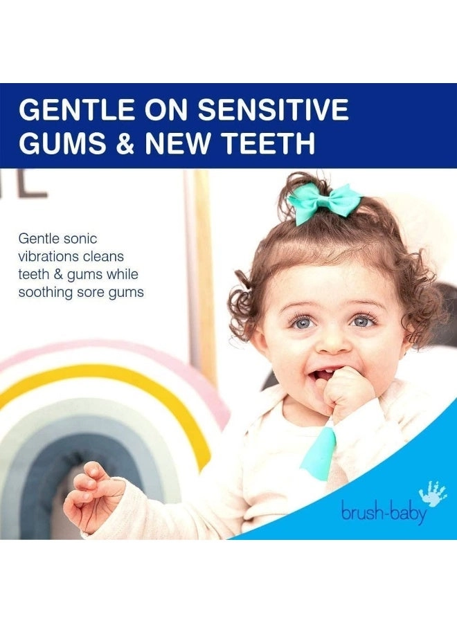 BabySonic - Infant and Toddler 0-3 Years 2 Sensitive Brush Heads Teal