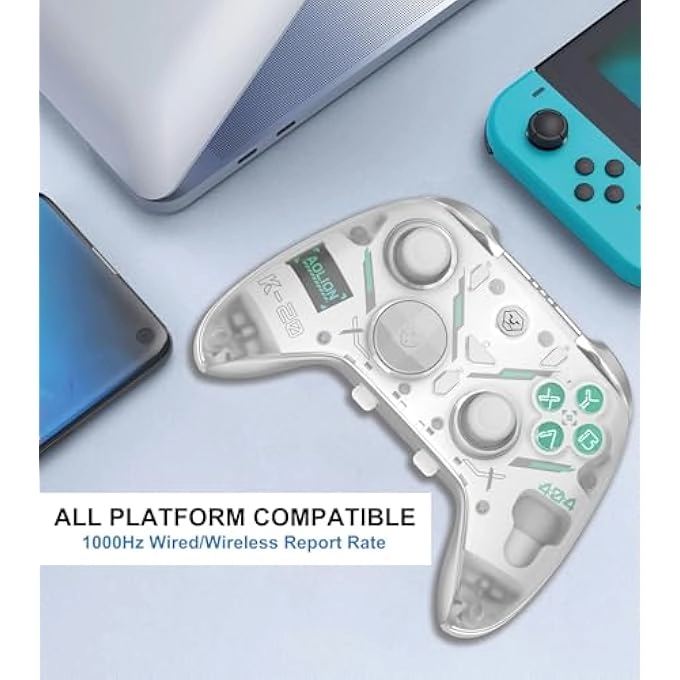 Hall Linear Trigger Gaming Controller - White