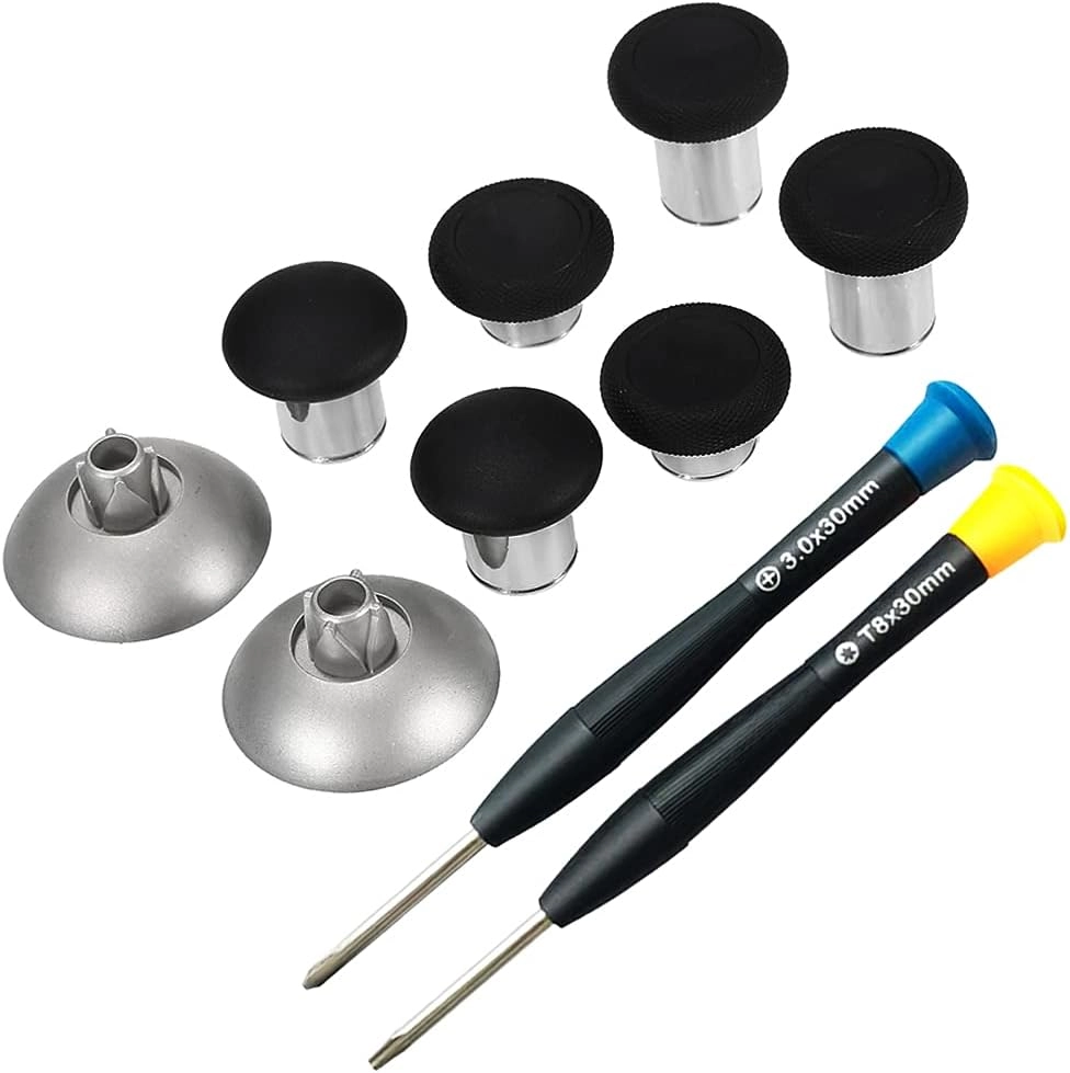 Mmobiel 8 in 1 Magnetic Metal Thumbsticks - Playstation 4 PS4, PS4 Slim, PS4 Pro Dualshock 4, XBOX One, XBOX One Elite, XBOX One S, XBOX One X/ XBOX Series X