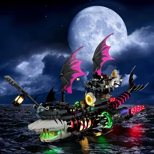 LED Lighting Kit for Lego DREAMZzz Nightmare Shark Ship 71469 - Compatible with Lego 71469 Classic Version