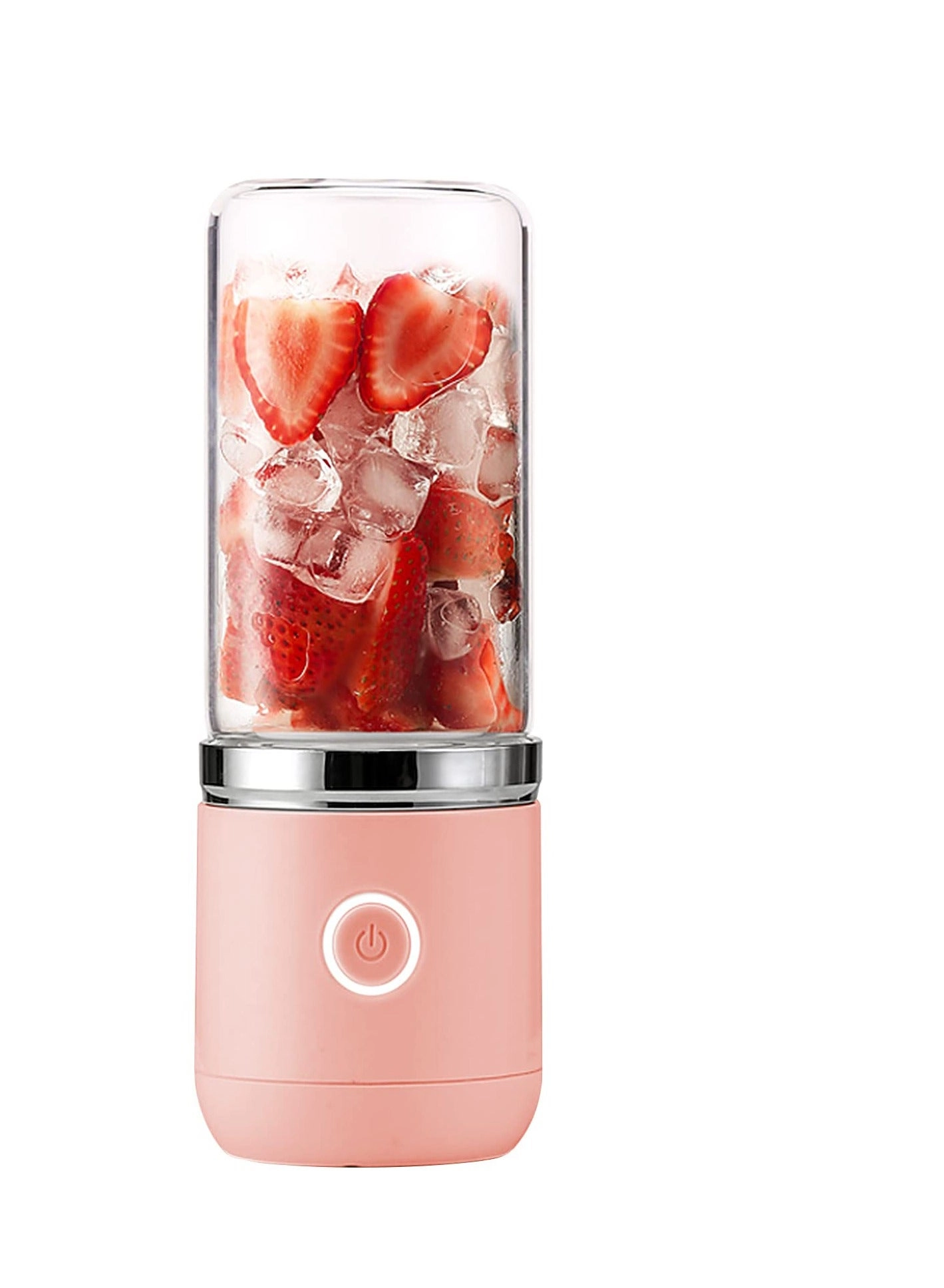 SYOSI Portable Juice Blender - High Borosilicate Glass 4-Leaf Knife