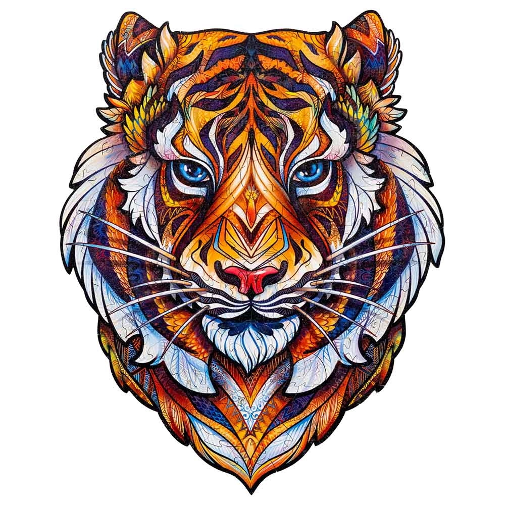 Lovely Tiger Wooden Puzzle (4107390-TIGER_S) - 104 pcs