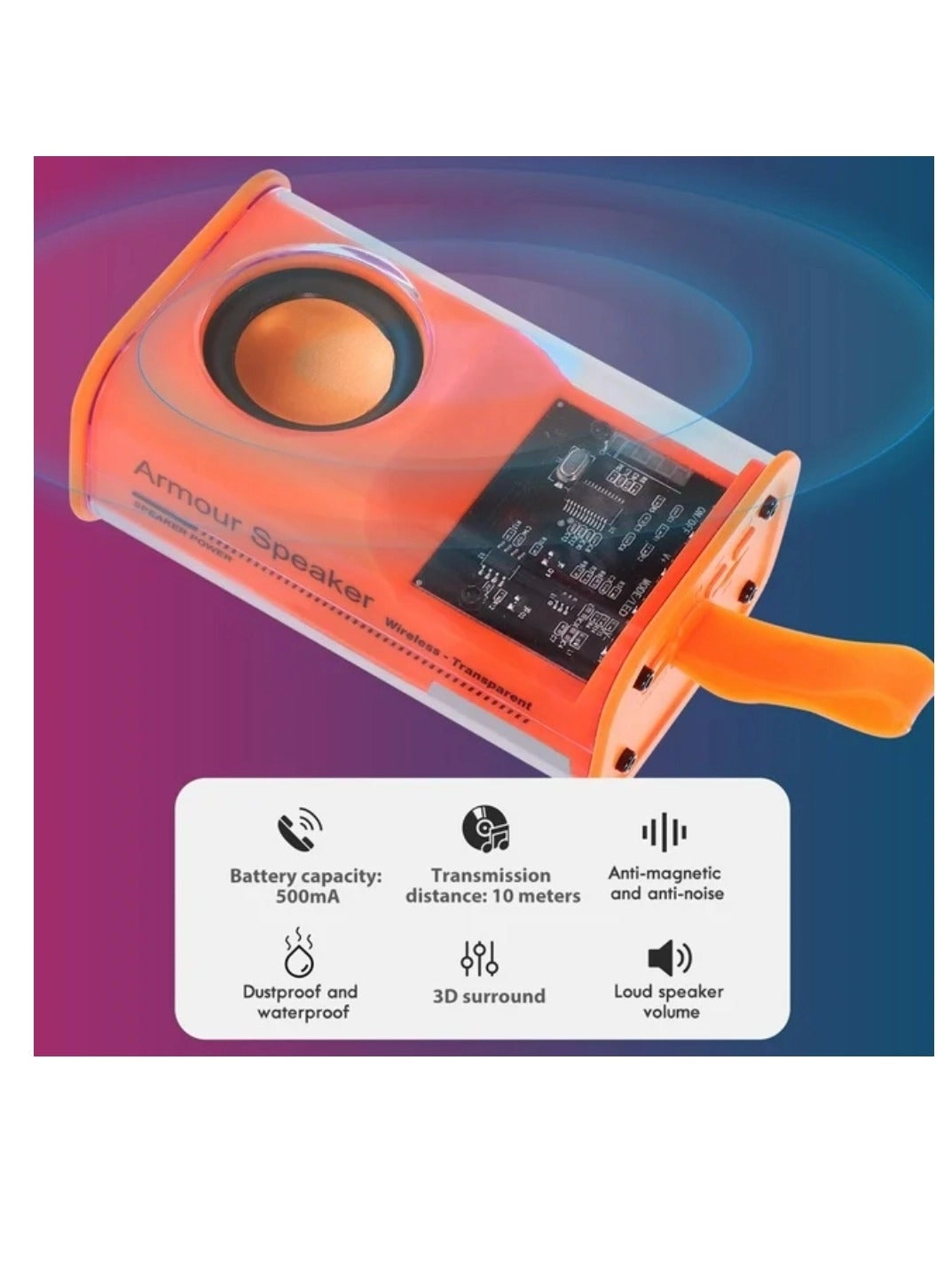 Transparent Mecha 2260 Bluetooth Speaker