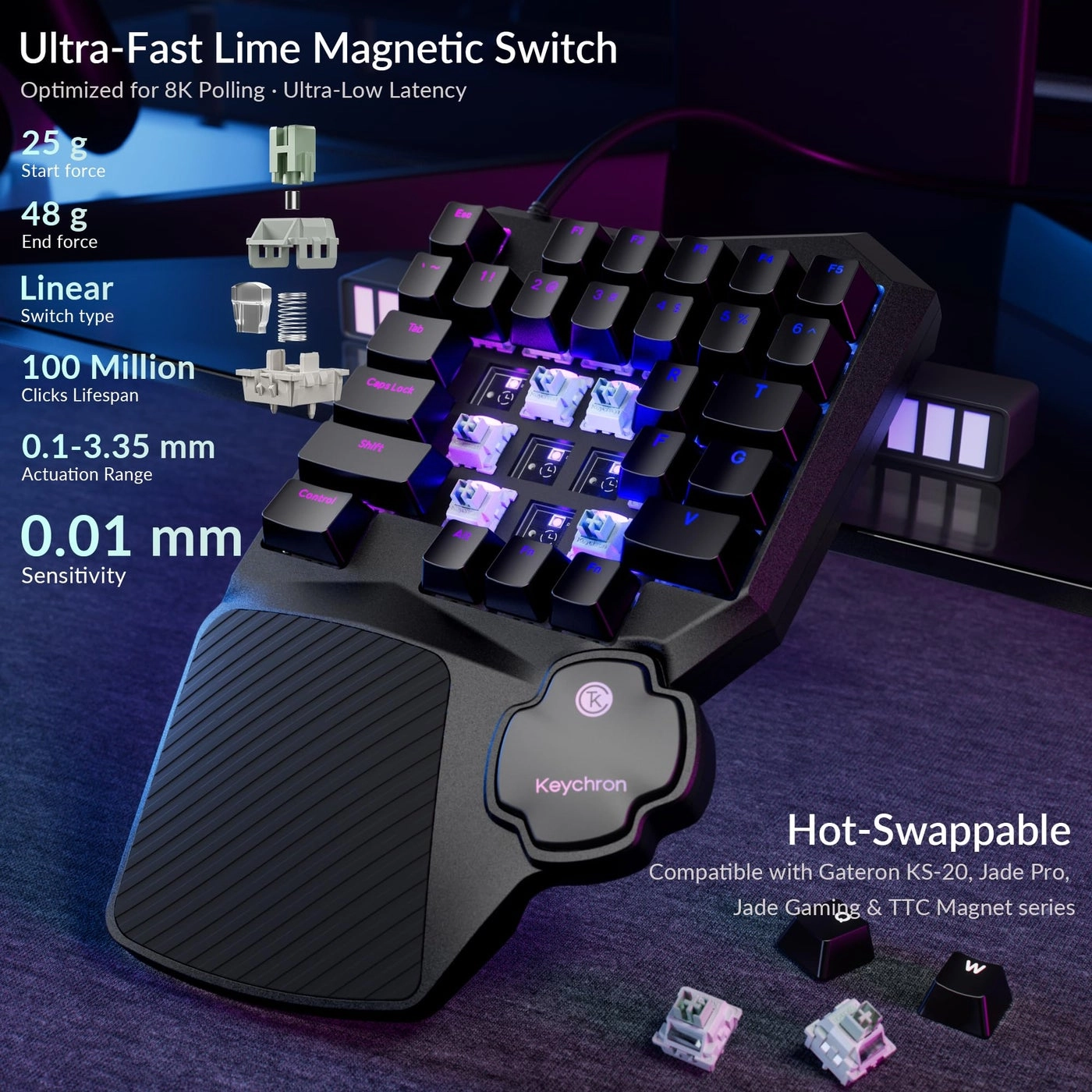C0 HE - Wired One-Handed Gaming Keypad
