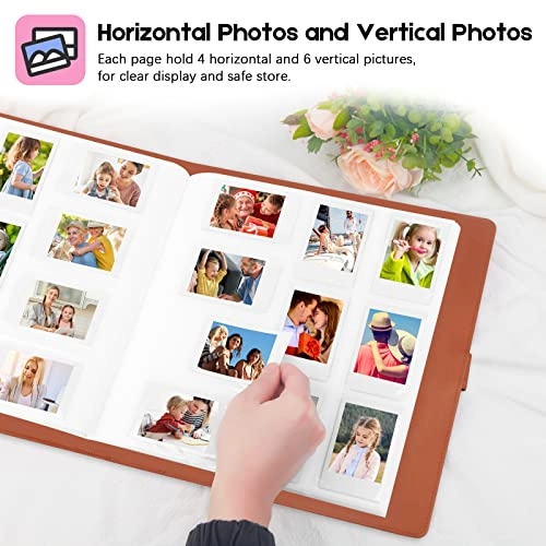 2x3" 640 Pockets Leather Photo Album