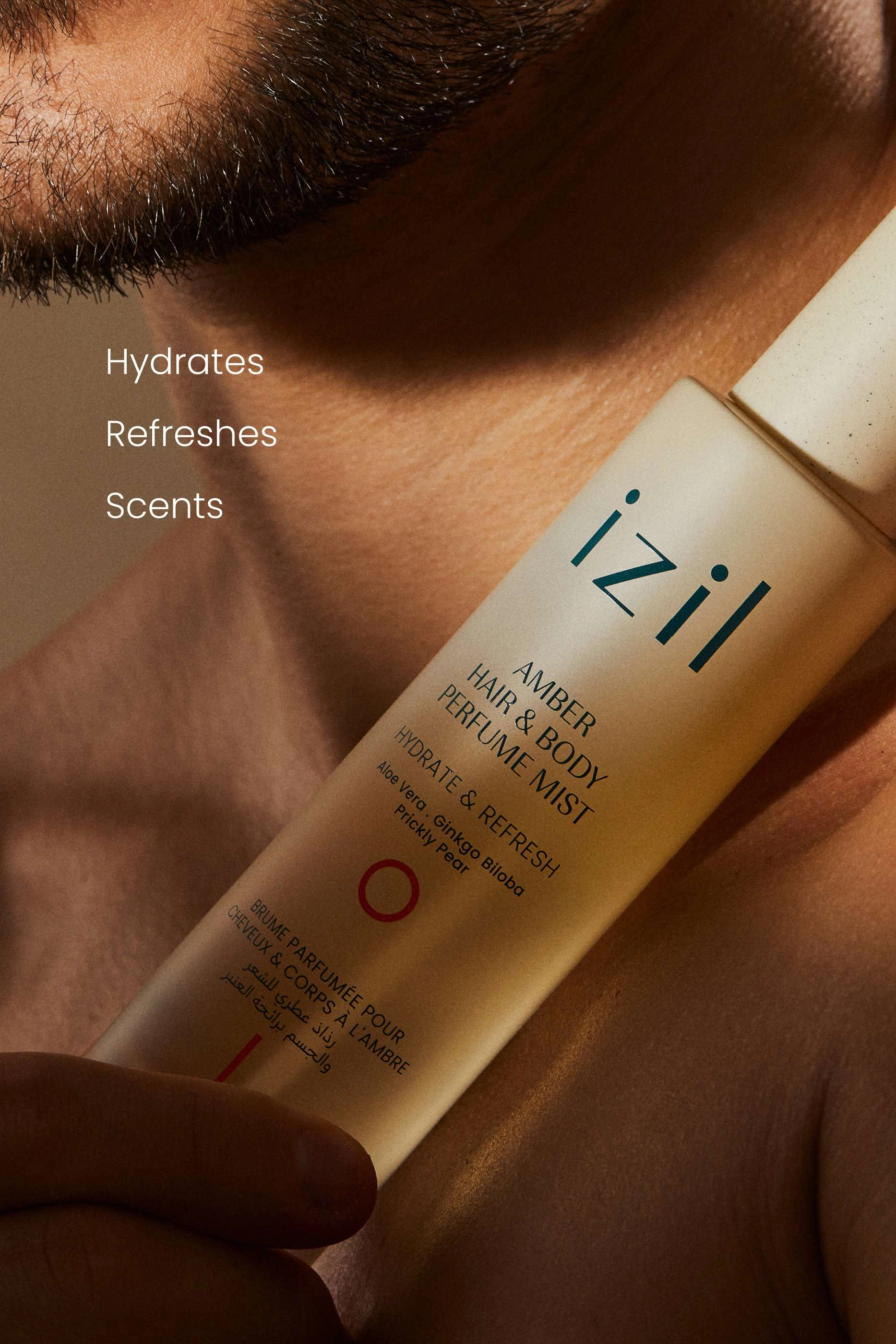 Sensual Nights in Marrakech Amber Hair & Body Perfume Mist - 100ml woody amber with a spicy hint of ginger