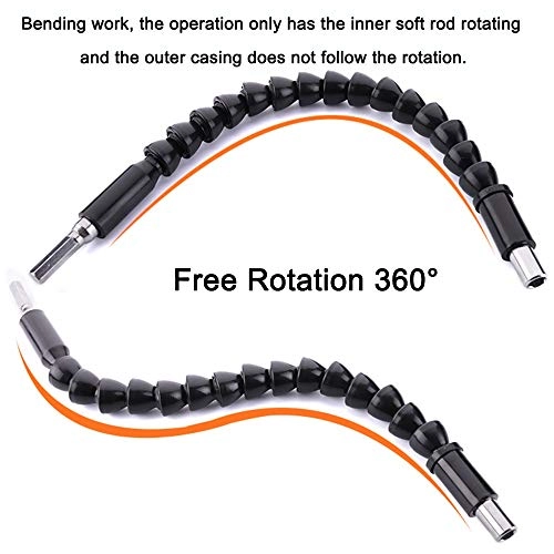 Flexible Drill Bit Extension - Magnetic Hex Soft Shaft 2 Pcs