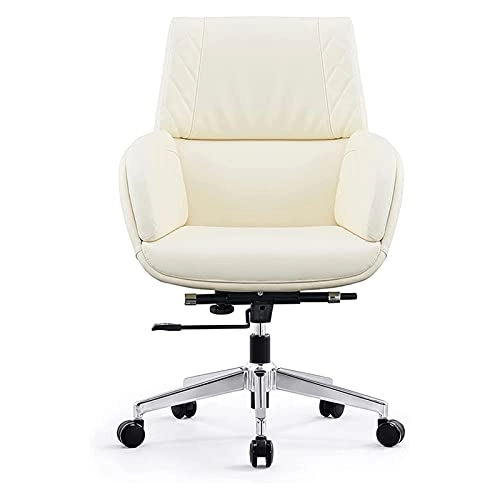 Desk Chair - PU Leather Brown High Back