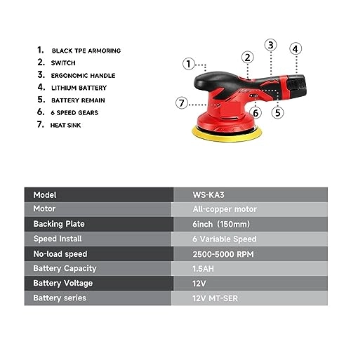 WS-KA3-B1 - Cordless 6 Speed Dual Action