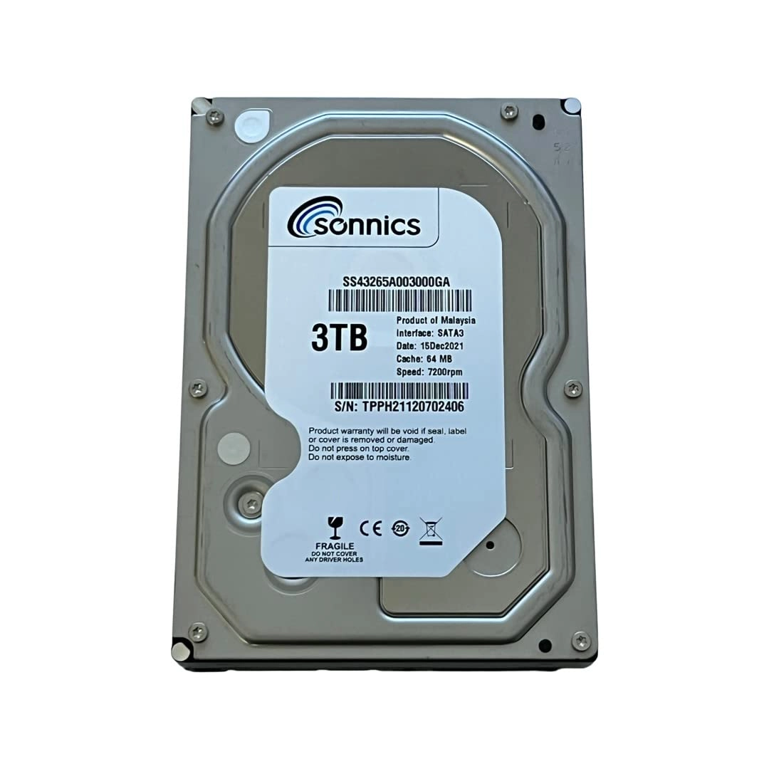 Sonnics 3.5" 7200rpm SATA (657768156236) - 3TB