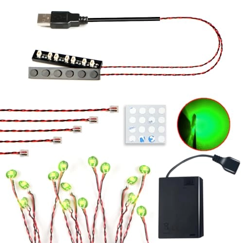 14 Mini LED 1 x 1 Building Block Lighting Set - Red light USB