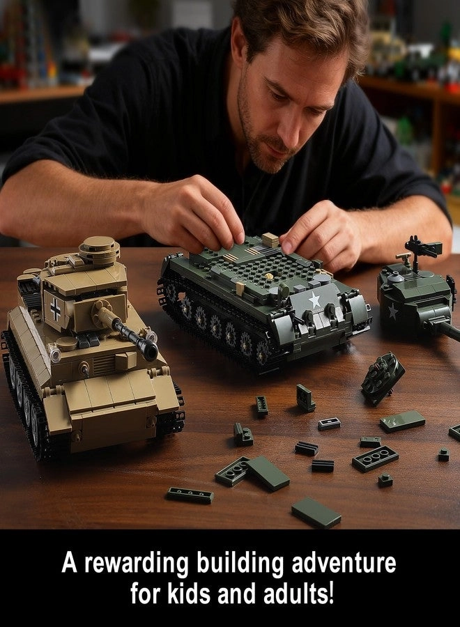 German Tiger - Light-Up + M26 Pershing - 2-in-1 1,195 pcs