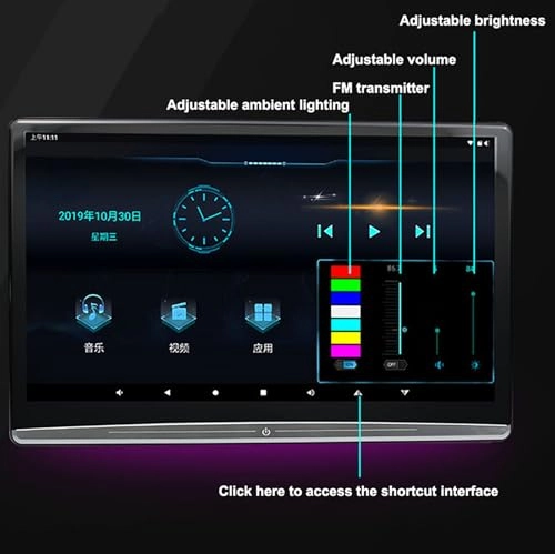 Car Headrest Video Player - 13.3in