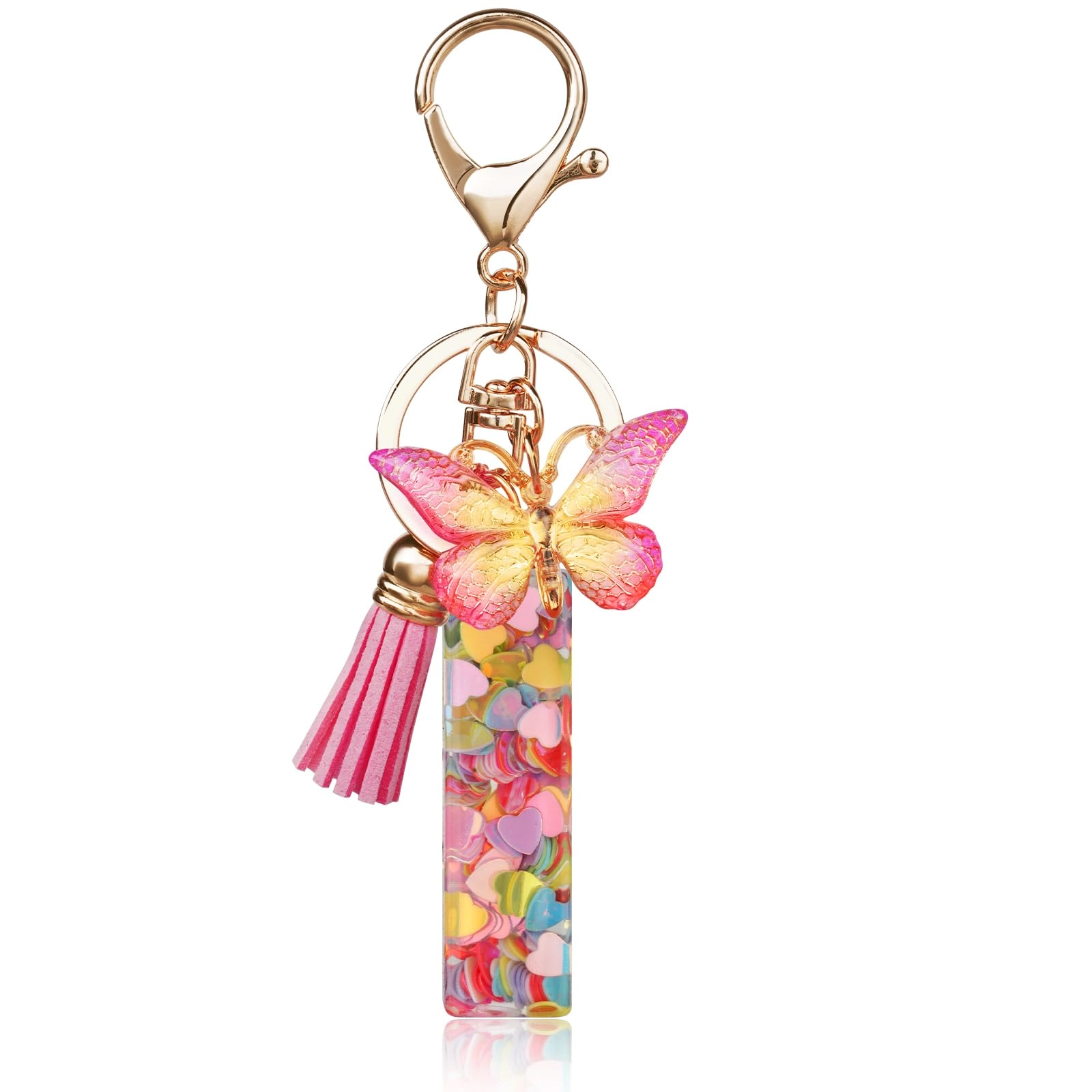 Initial Letter Keychain - Butterfly