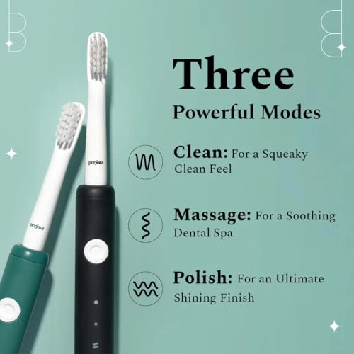 Rechargeable Electric Toothbrush - 1 Brush Head 30,000 Vibrations Tuxedo Black