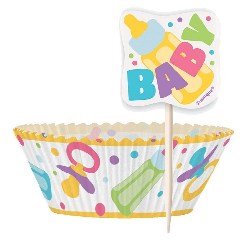 Baby Shower Blue Cupcake Kit - 24pcs