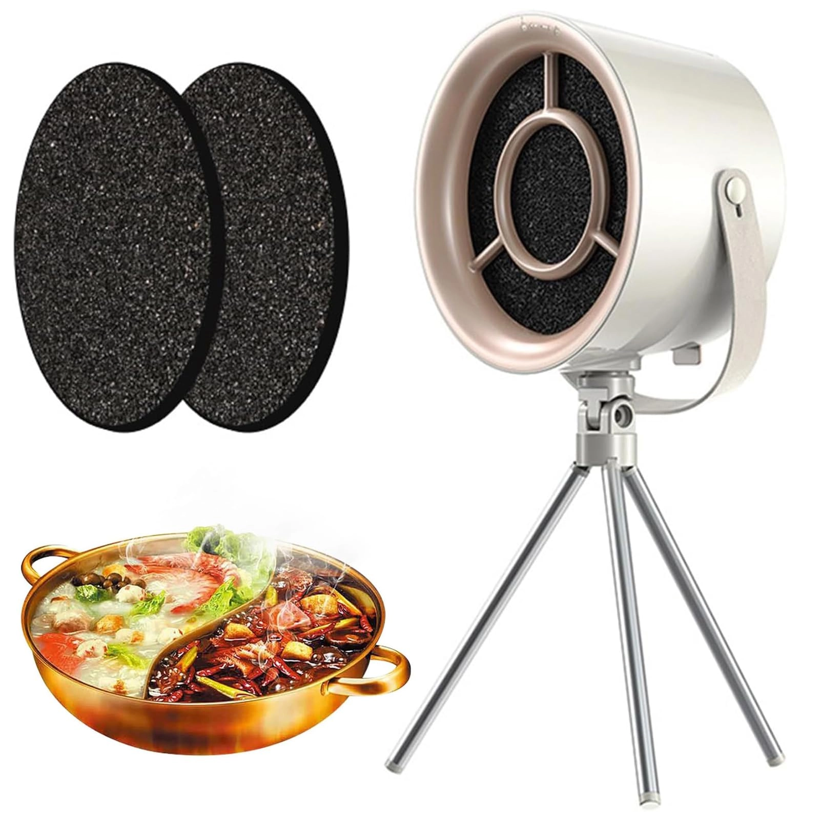 YHUEGH Desktop Cooker Hood - 3 Speed Portable Type C