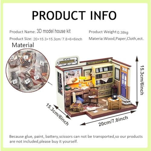 Miniature Wooden Dollhouse