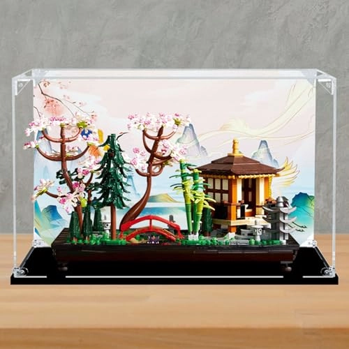 Clear Acrylic Dustproof Display Case - 40x25x25 cm With Background