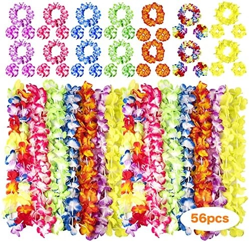 Hongyitime Hawaiian Leis - 56 piece(s) Birthday