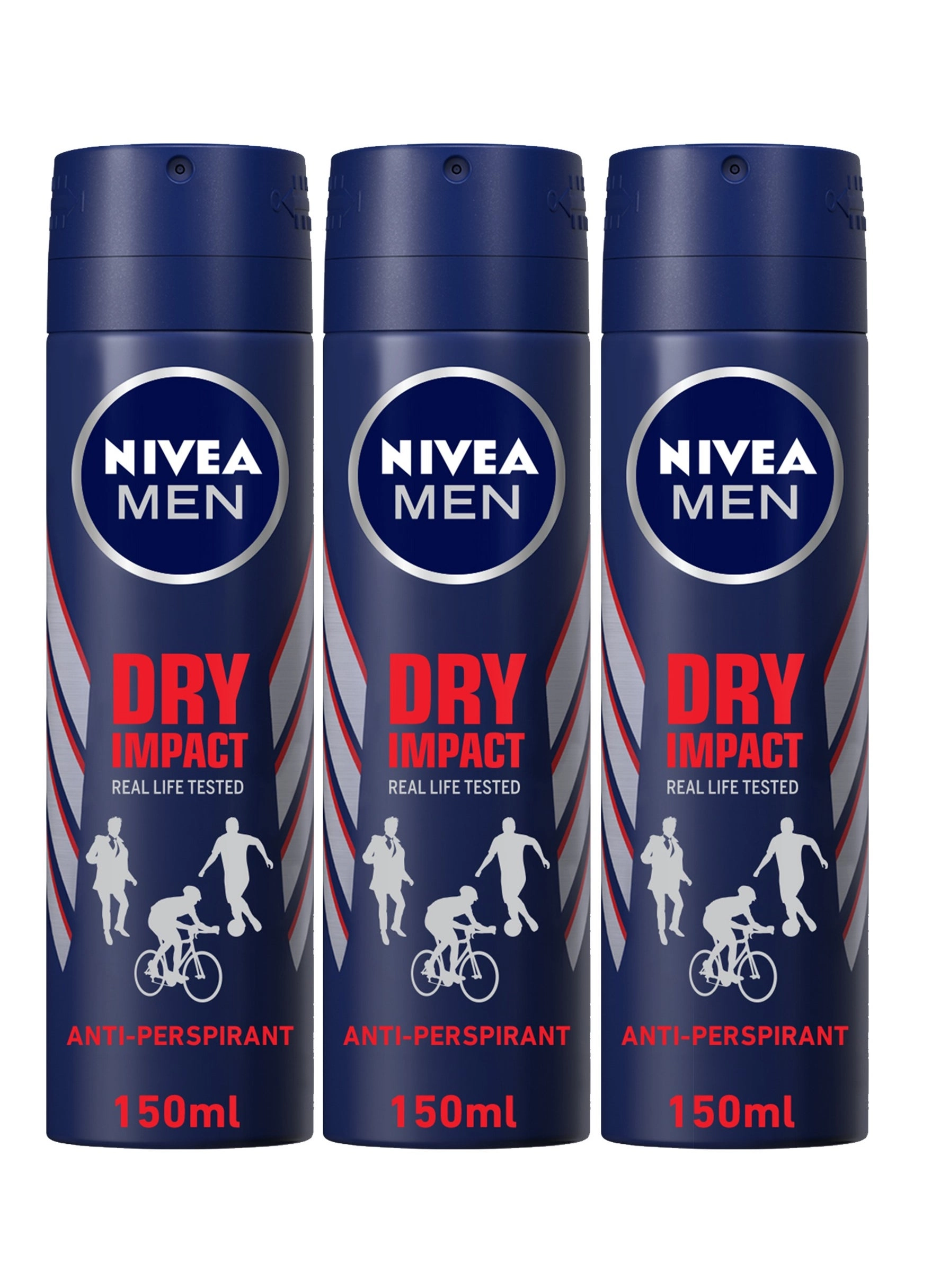 NIVEA Dry Impact Deodrant - 150x3 ml 3 piece(s)