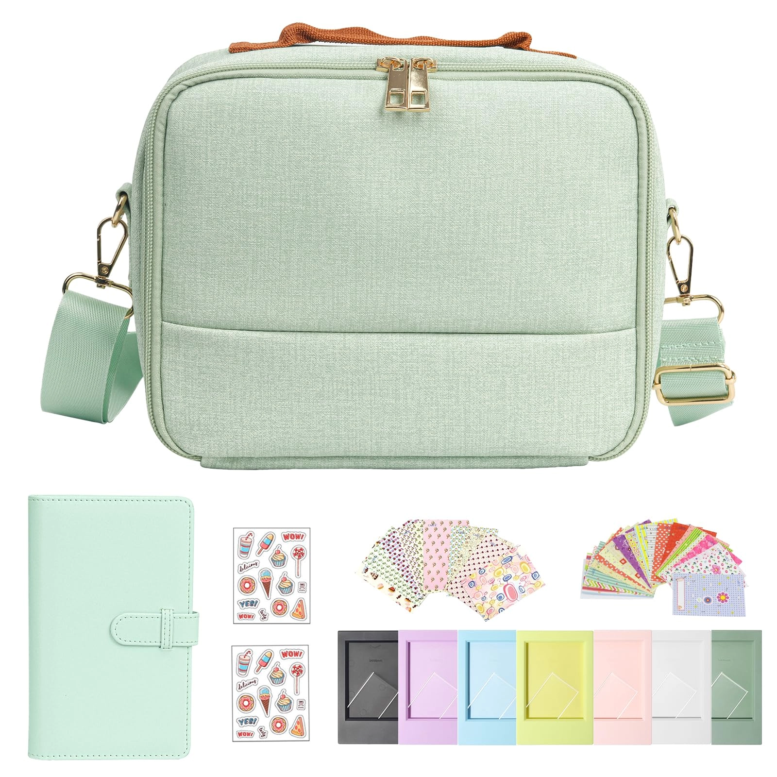 wogozan Case - Magic Pink + Adjustable strap + Photo album + Four-color filter + Frame sticker + Camera sticker + Selfie mirror