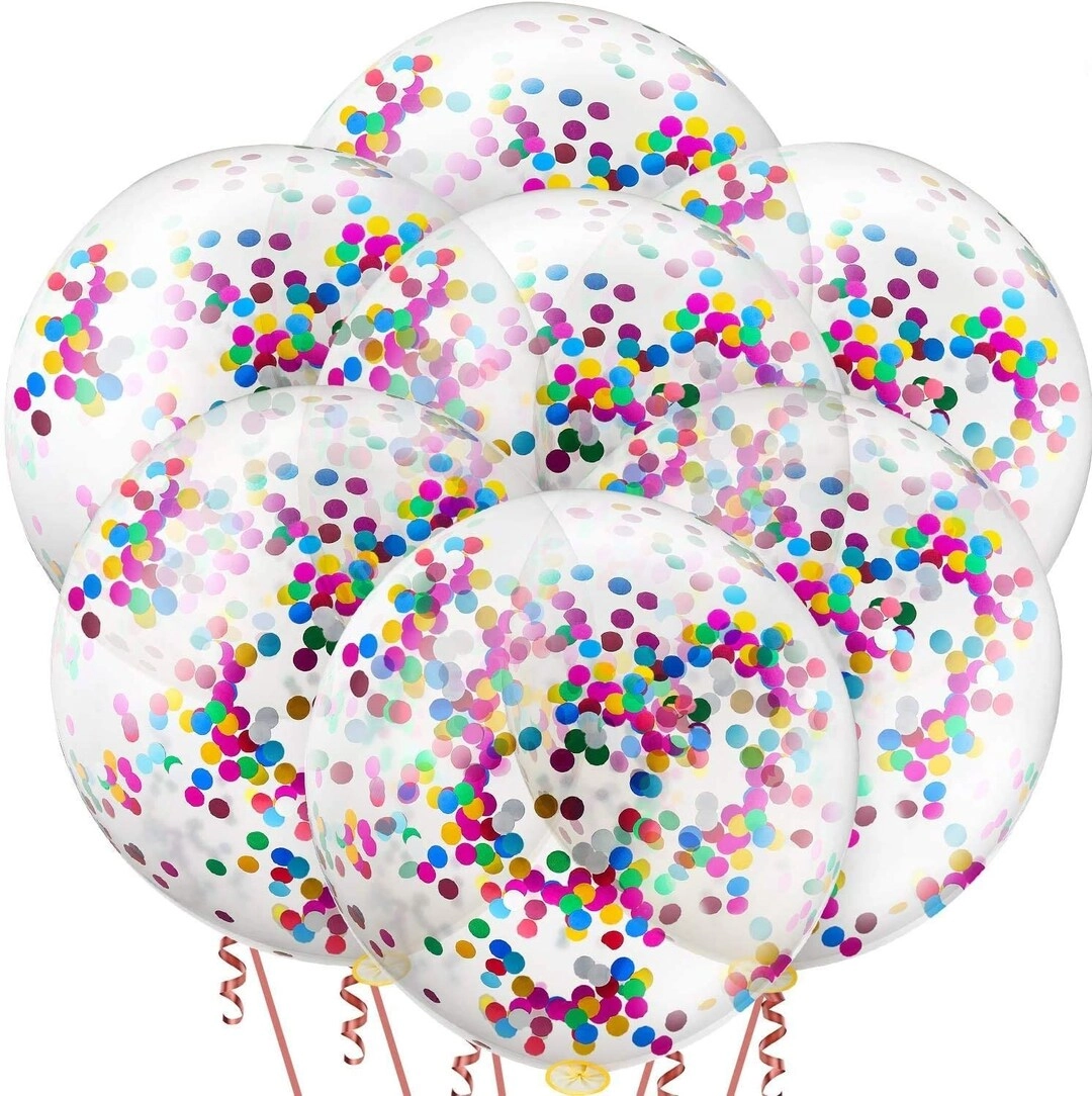 Party Time Trading LLC Rainbow Confetti Balloons - 20 Pcs Party Wedding Birthday