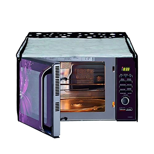 Microwave Oven Top Cover - 28L PVC Black Dot