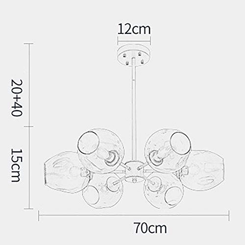 Ball Bubble Light Fixture - 6 head E27