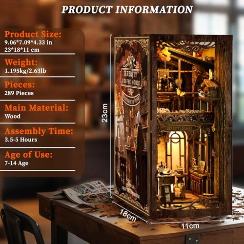 Book Nook Kit - Insertable Dust Protection Plate Miniature Dollhouses