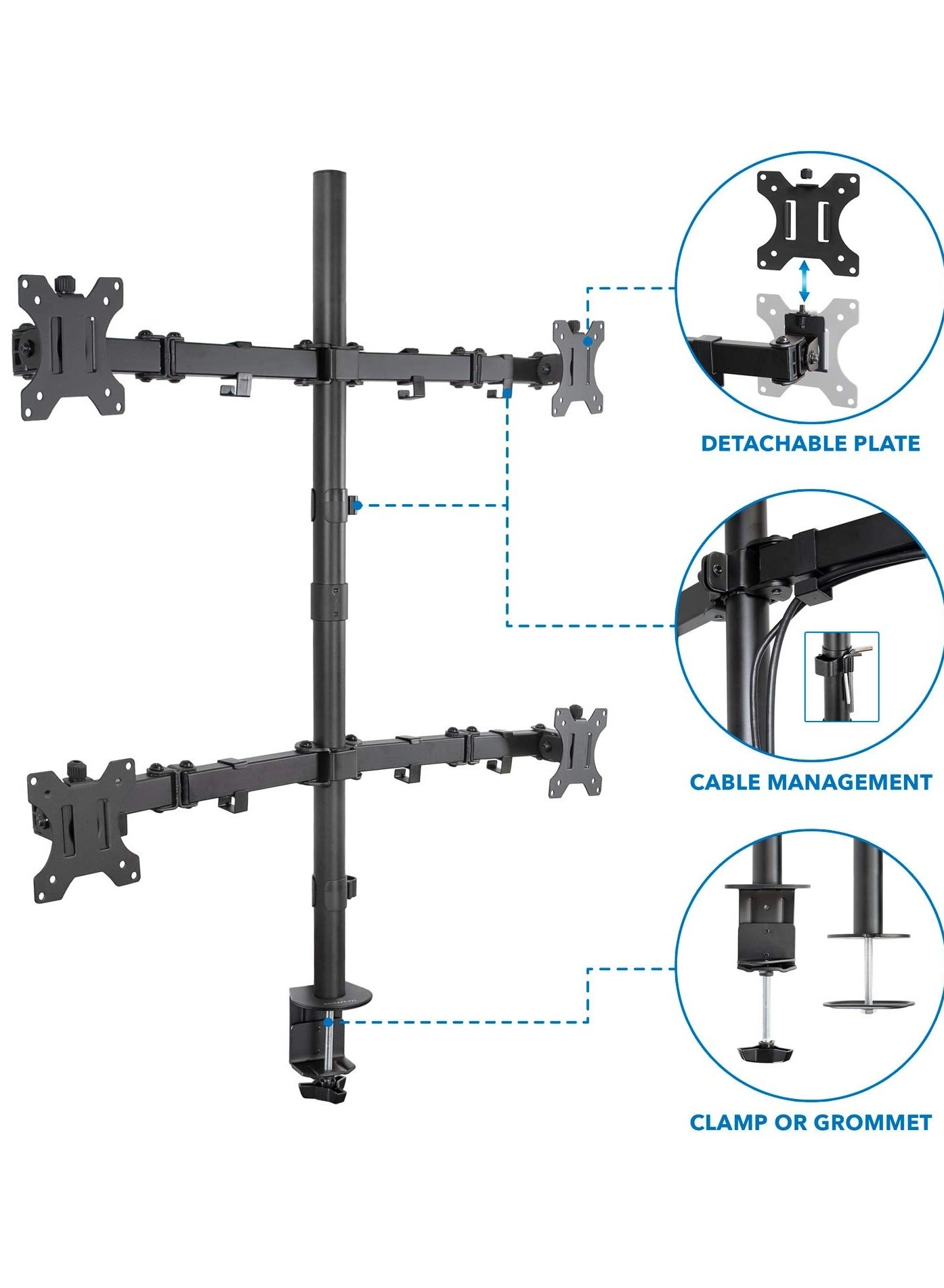 4 Monitor Stand - 32inch VESA 75x75 100x100