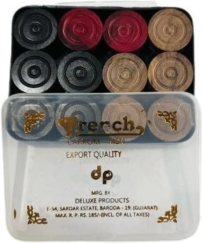 Kalindri Sports Carrom Coins - Wooden 24 PCS Sticker