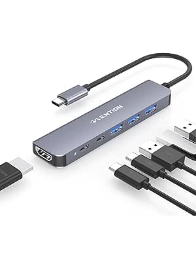 USB C Hub - 6 in 1 4K HDMI 100W PD
