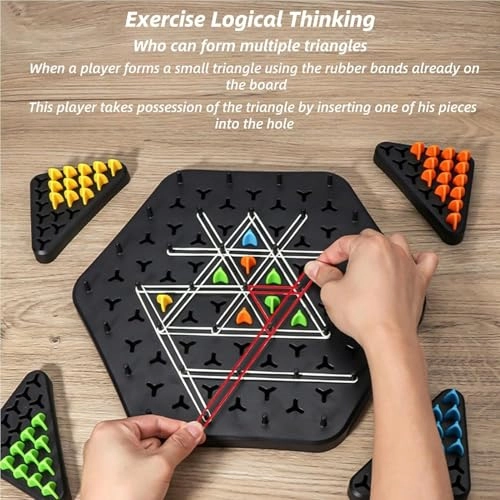 Chain Triangle Chess - Rubber Band Educational