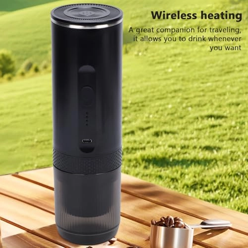 Portable Coffee Maker - 2 in 1 Grind & Capsules 20BAR 7500mAh