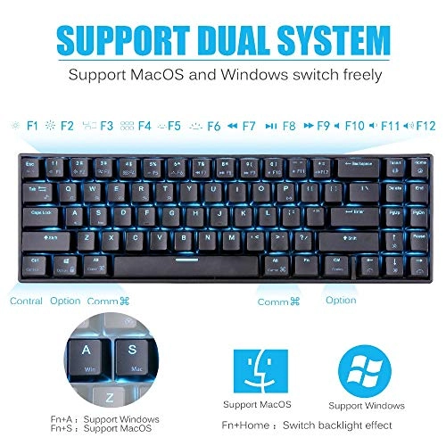 71 Keys Mechanical Gaming Keyboard - Wired/Wireless