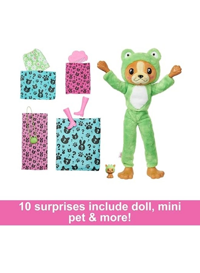 Barbie Cutie Reveal - 10 Surprises Puppy as Frog Ages 36+