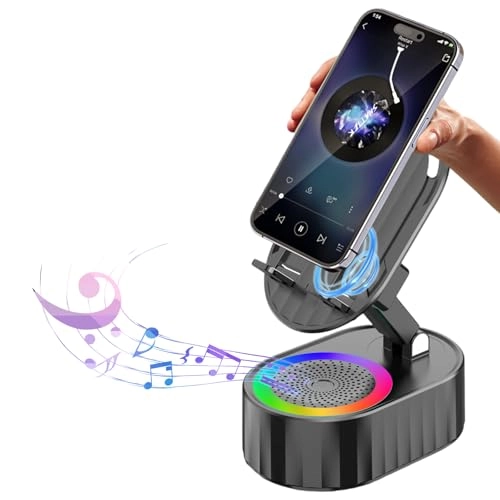 AKLLCCR Wireless Induction Audio Bluetooth Speaker - Phone Holder Colorful Ambient Light