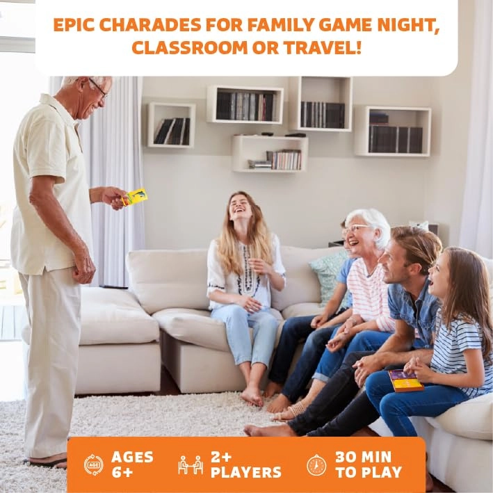 Epic Charades - Ages 6 80 Act Out Explain Cards
