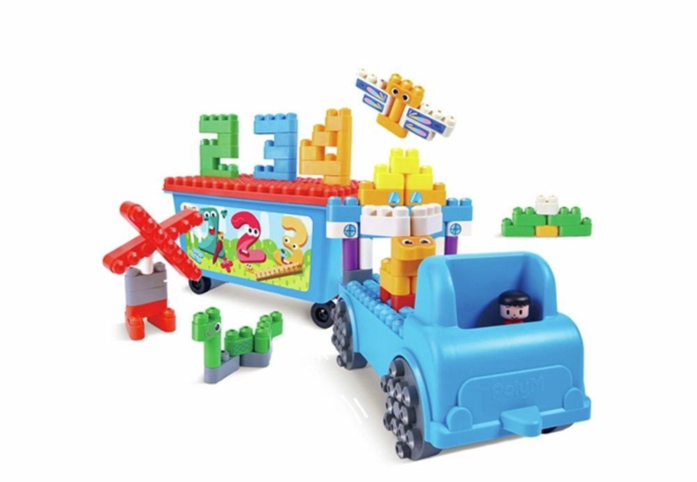 Hape Poly M Count And Play Tow Truck - 114-piece