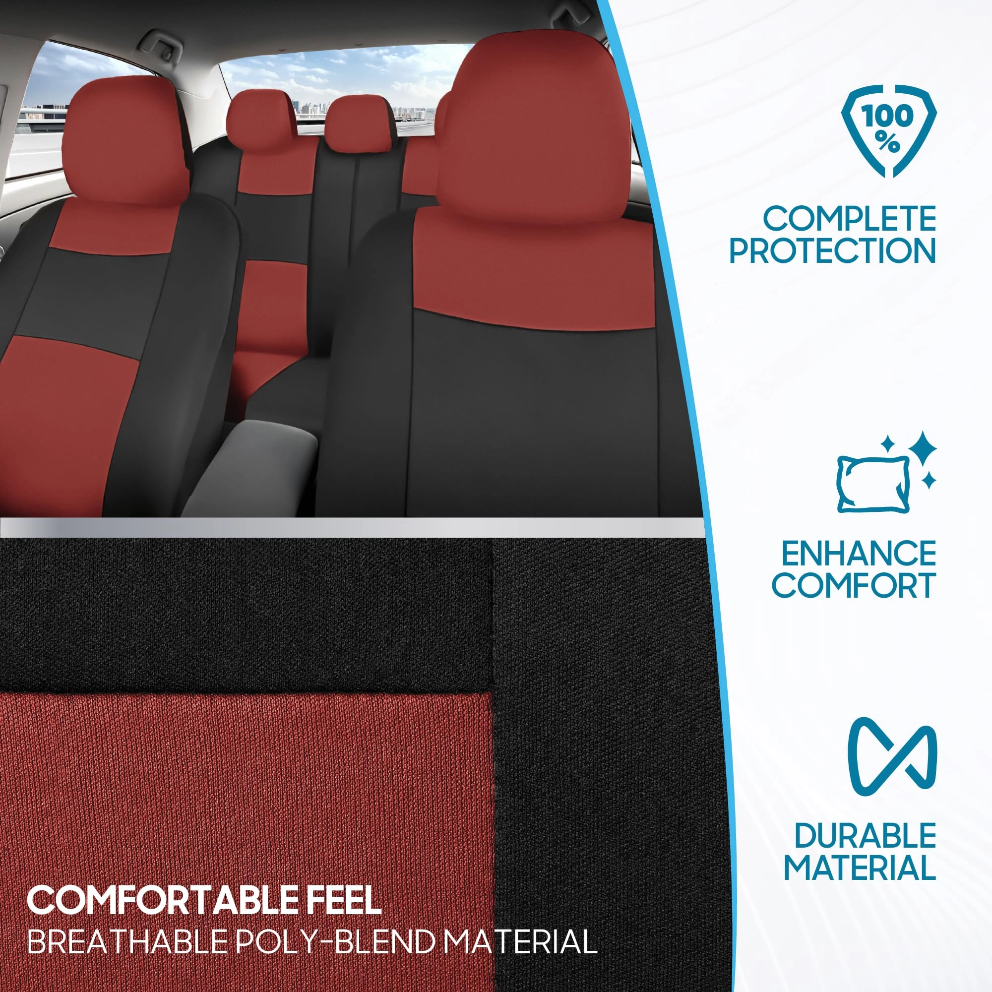 PolyPro Car Seat Covers - Solid Beige Universal Fit