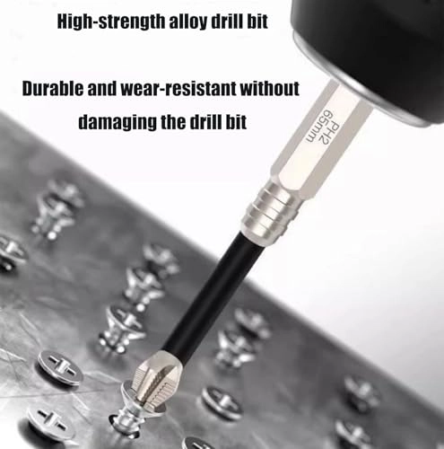 High Magnetic Screwdriver Bit Set - 12 Pcs Alloy Steel 25mm 50mm 65mm 70mm 90mm 150mm