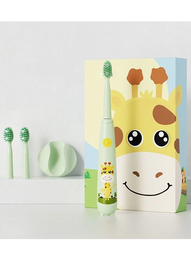 Electric Toothbrush - 2 Brush Heads White Charging Cable