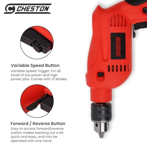 13mm Drill - 650W Reversible Variable Speed