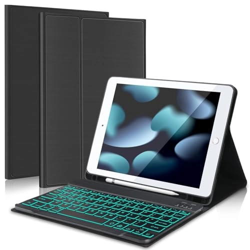 Keyboard Case with Pencil Holder for iPad 9th generation 10.2-inch