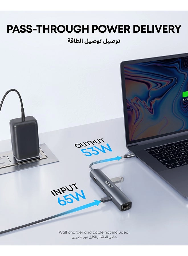 PowerExpand 6-in-1 - 65W Power Delivery 4K HDMI 1Gbps Ethernet