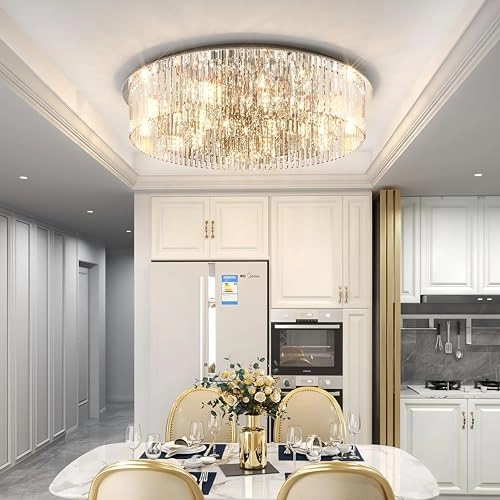 Luxury LED Crystal Chandelier - Three-Color Lighting warm light cool white light neutral light