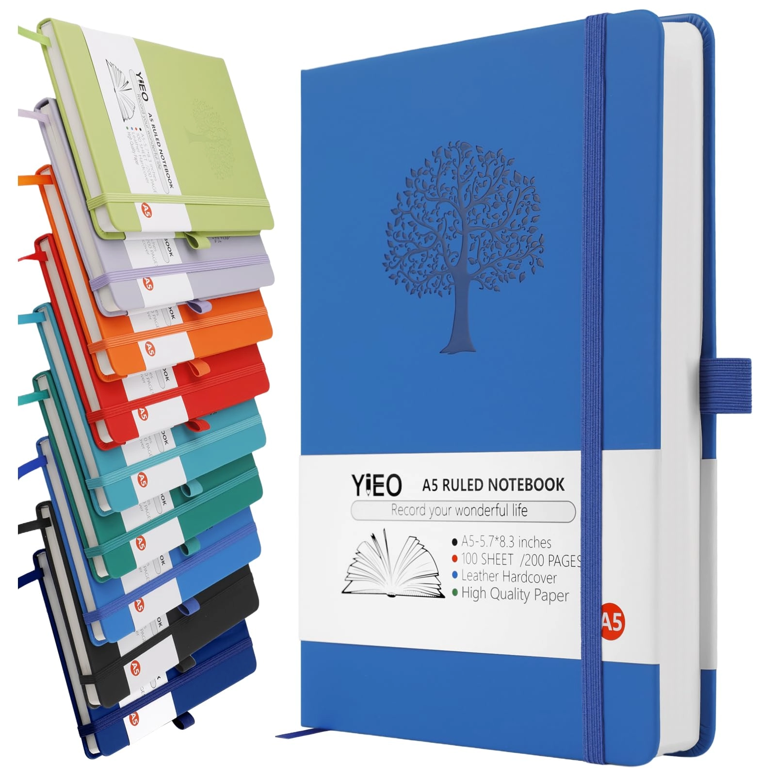 Journal Notebook A5 Hardcover - Lined 200 Pages