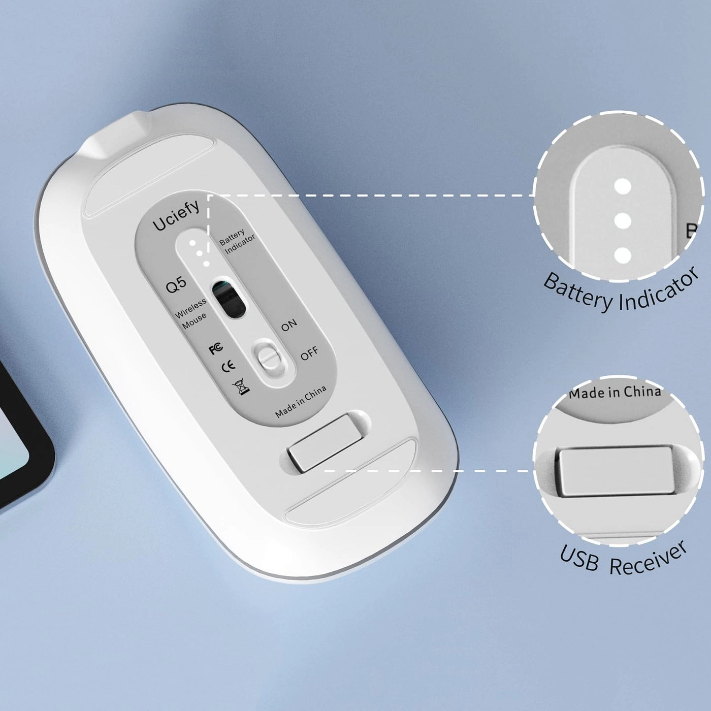 Q5 Slim Rechargeable Mouse - Wireless