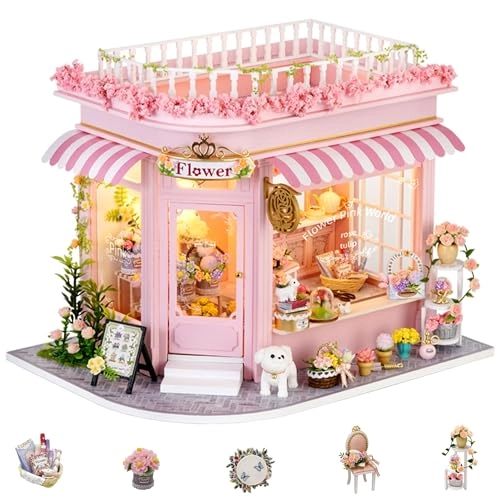 DIY Miniature House Kit - Colourful Flower Shop